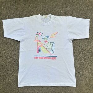 Vintage John Lennon Baby Piano Art  T-shirt Size Large Single Stitch Made in USA